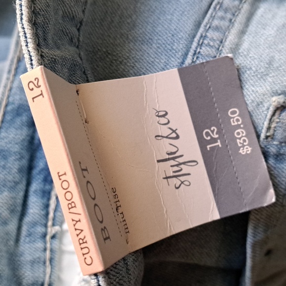 Style & Co Mid Rise Bootcut Jeans Heartland 12 - Picture 10 of 11